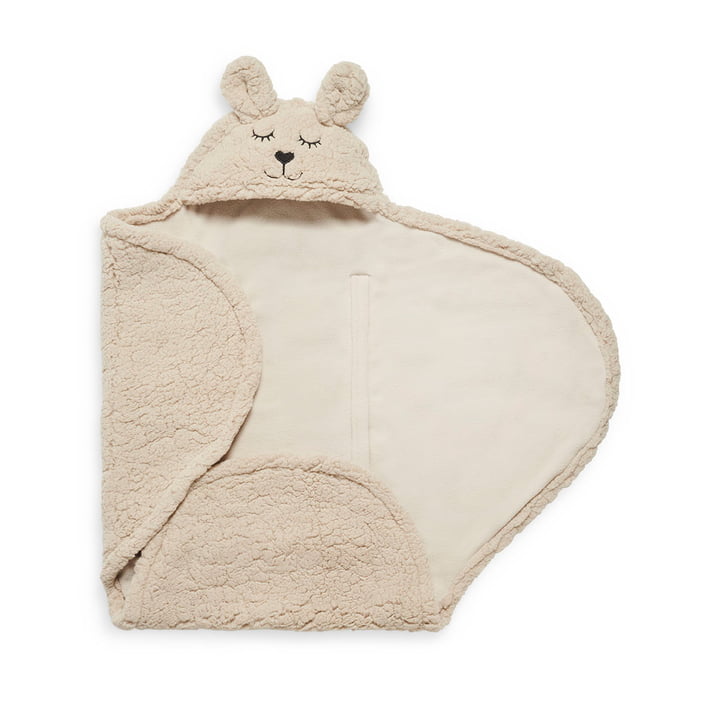 Couverture Bunny, 100 x 105 cm, nougat de Jollein