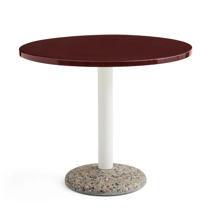 Ceramic Table, Ø 90 cm, bordeaux de HAY