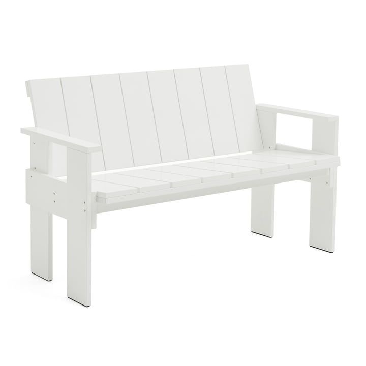 Crate Dining Bench, blanc de Hay