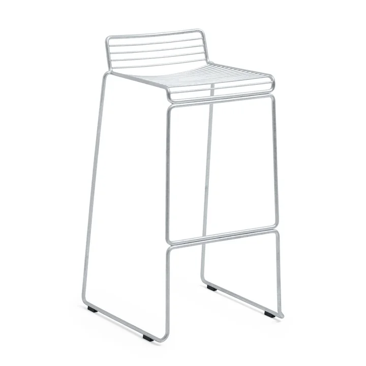 Hee Tabouret de bar high, hot galvanised de HAY
