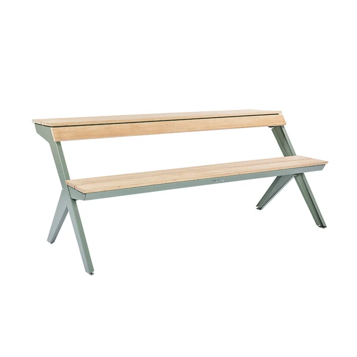 Tablebench Outdoor, gris ciment de Weltevree