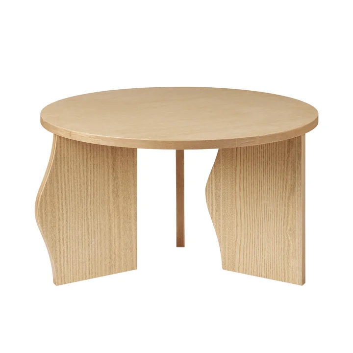 Brook Table basse, Ø 60 x H35 cm, placage frêne huilé de Broste Copenhagen