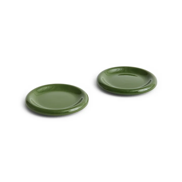 HAY - Barro Assiette Ø 18 cm, vert (set de 2)