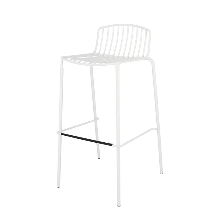 Mori Chaise de bar de jardin, 75 cm, blanc de Jan Kurtz