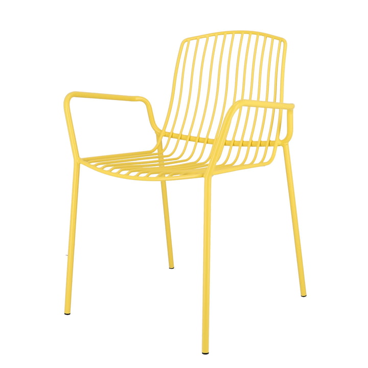 Mori Fauteuil de jardin, jaune de Jan Kurtz