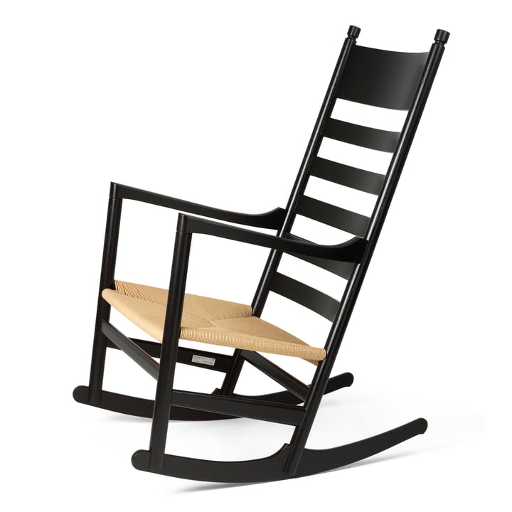 CH45 Chaise à bascule, chêne noir, laqué de Carl Hansen