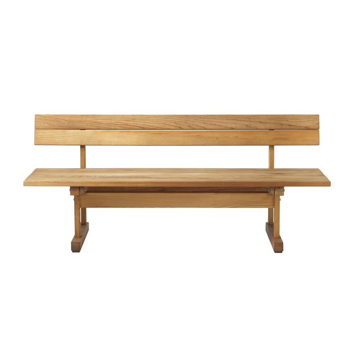 FDB Møbler - M16 Banc de jardin 56,5 x 180 cm, frêne naturel huilé