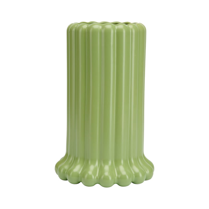 Tubular Vase, H 24 cm, green tendril de Design Letters