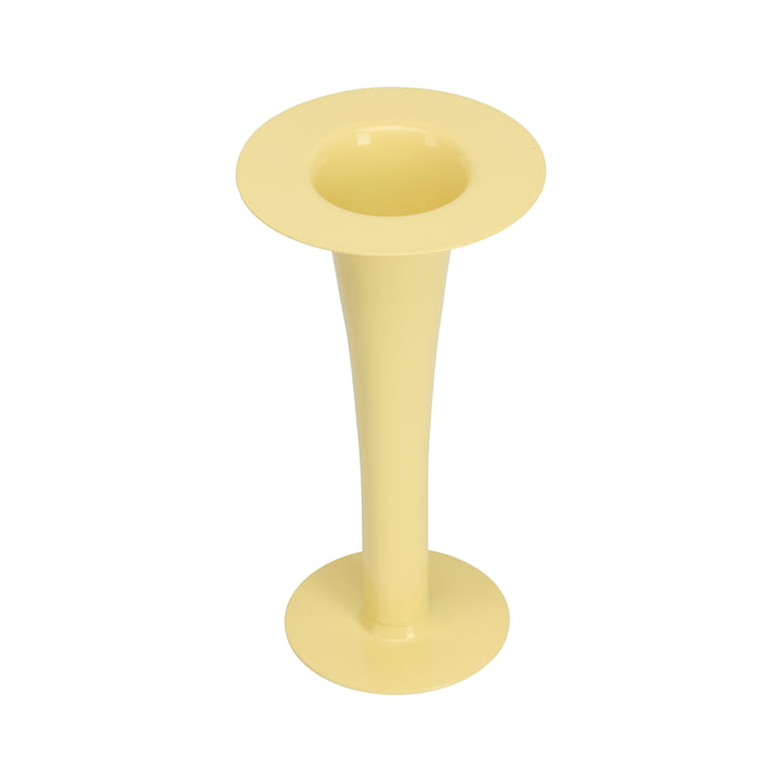 Trumpet - 2 en 1 Vase & Bougeoir, H 24 cm, yellow de Design Letters