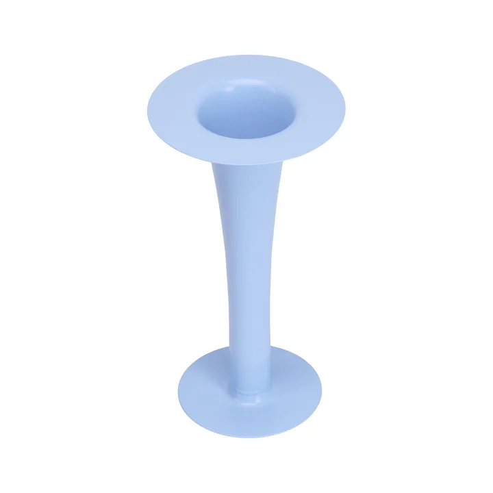 Trumpet - 2 en 1 Vase & Bougeoir, H 24 cm, light blue de Design Letters