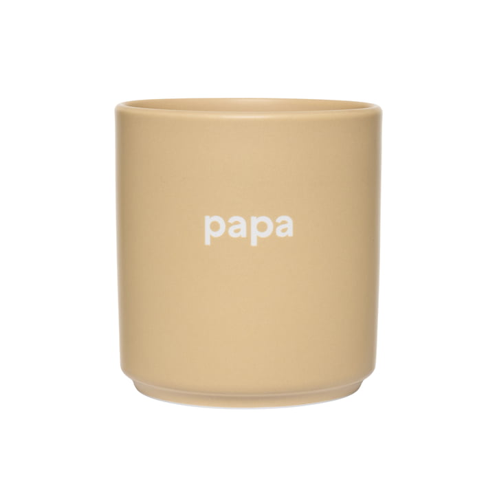 AJ Favourite Tasse en porcelaine, papa / beige de Design Letters