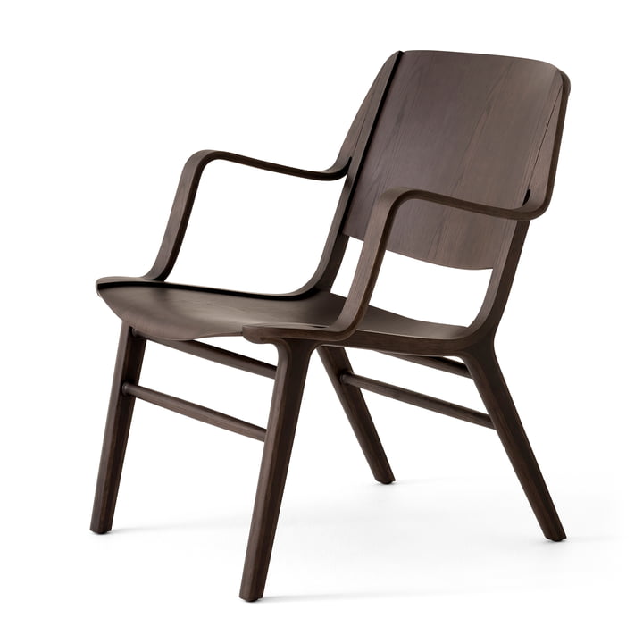 AX Lounge Chair avec accoudoirs HM11, chêne teinté foncé de & Tradition