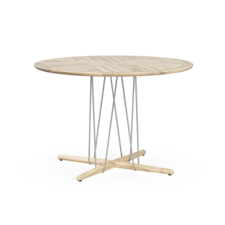 Embrace Table de jardin, teck non traité, Ø 110 cm de Carl Hansen