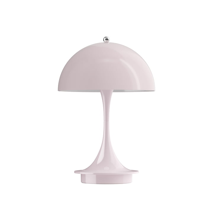 Panthella 160 Portable lampe de table LED rechargeable, pale rose opale (acrylique) de Louis Poulsen