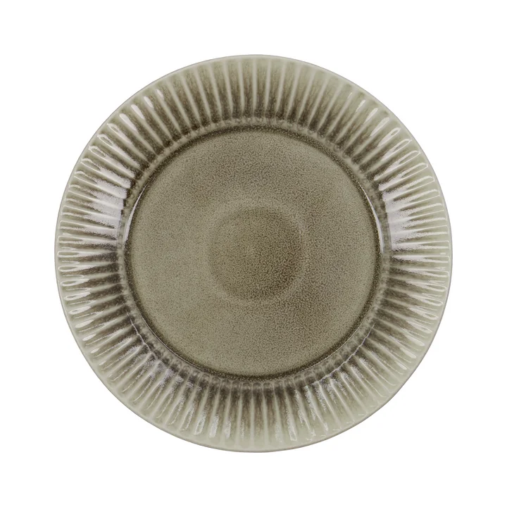 House Doctor - Pleat Assiette, D27 cm, gris / marron