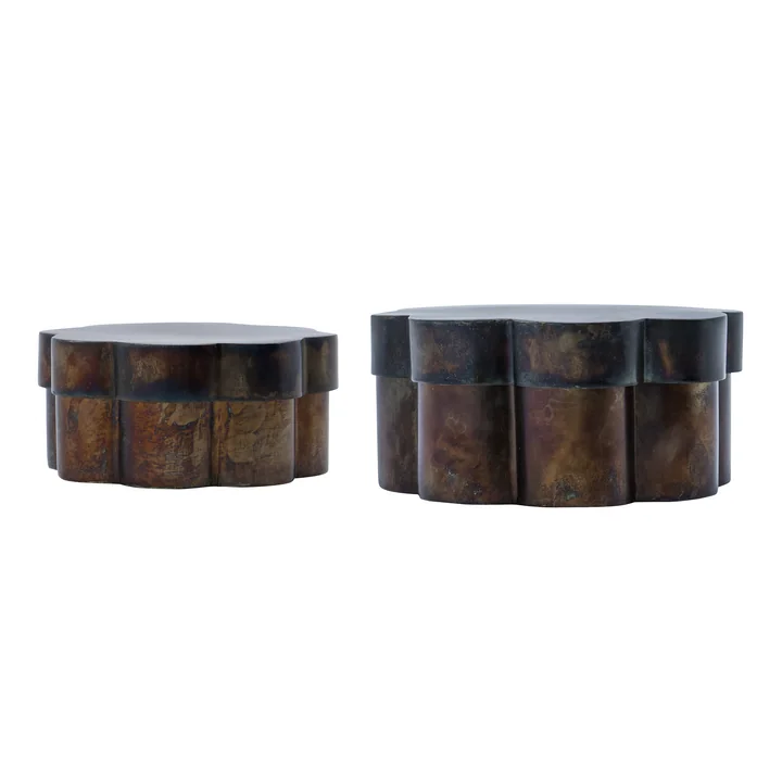 House Doctor - Floda Rangement avec couvercle, brun antique