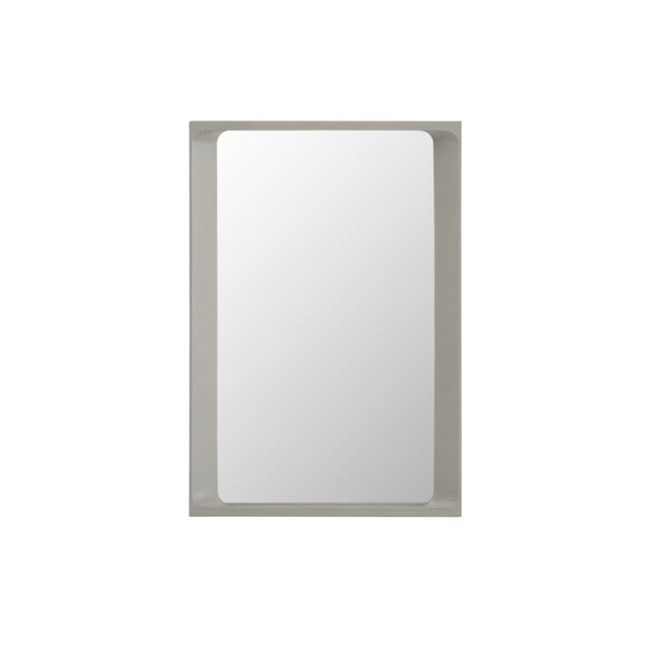 Arced Miroir, 80 x 55 cm, gris clair de Muuto