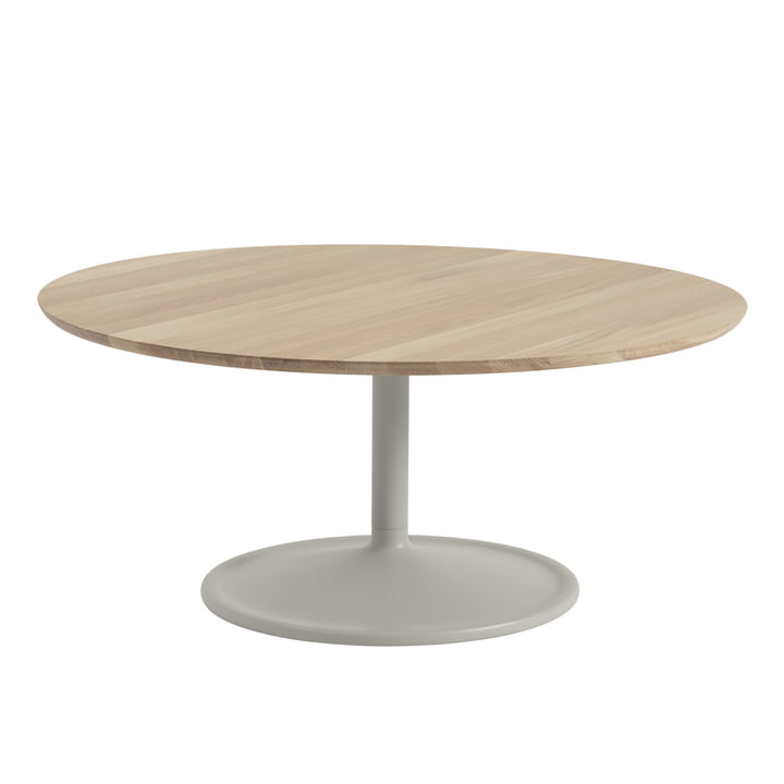 Soft Table basse, Ø 95 cm, H 42 cm, chêne huilé / gris de Muuto