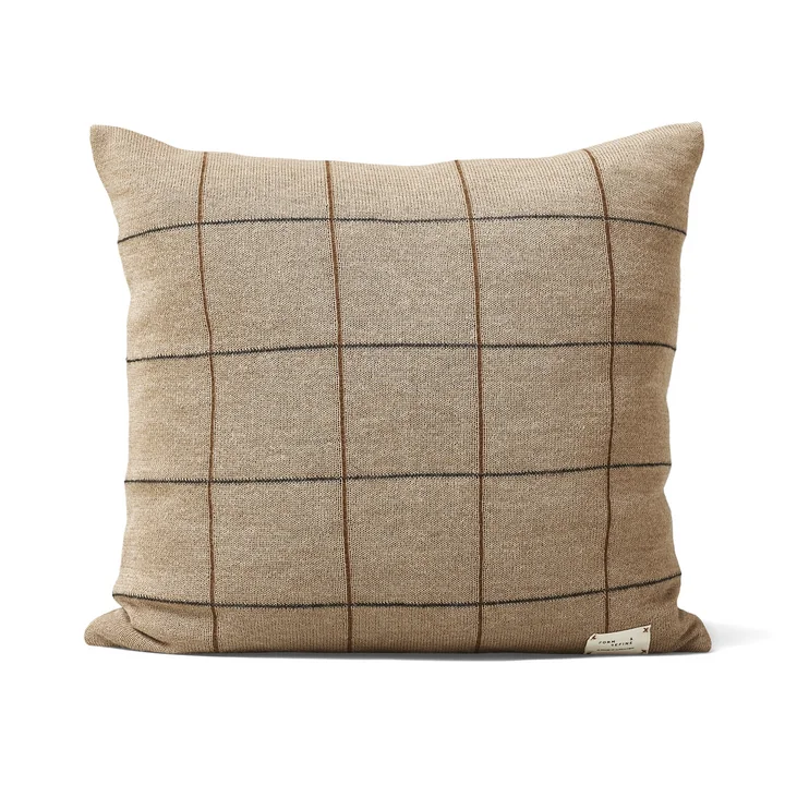 Aymara Coussin, 52 x 52 cm, New Square, marron clair de Form &amp; Refine