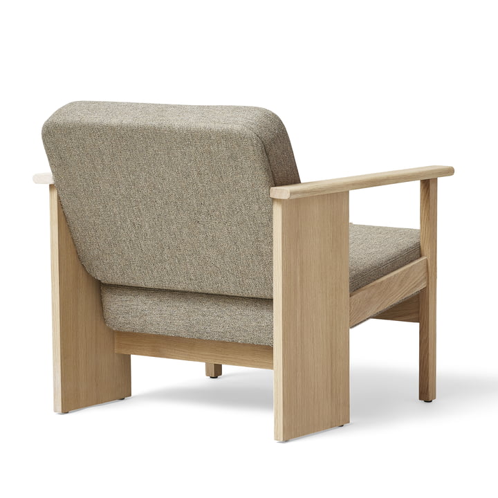 Block Fauteuil lounge, Chêne huilé blanc / brun 227 (Hallingdal 65) de Form & Refine