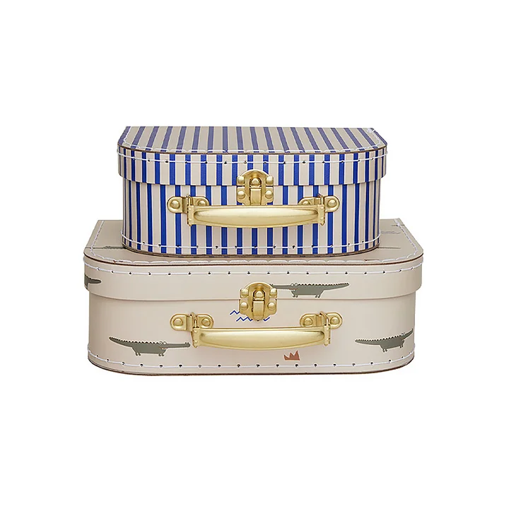 Toucan & Stripe Mini valise, beige (set de 2) de OYOY Mini