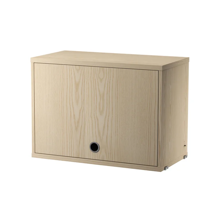 String - élément d'armoire avec porte rabattable, 58 x 30 cm, frêne