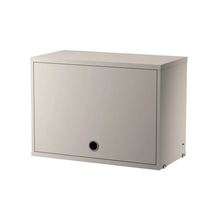 String - élément d'armoire avec porte rabattable, 58 x 30 cm, beige