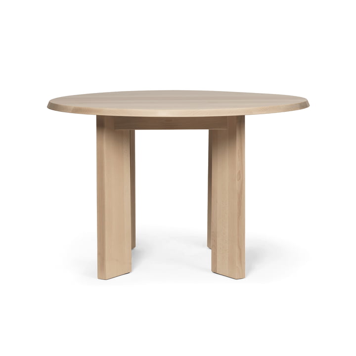 Tarn Table, 115 cm, hêtre blanc huilé de ferm Living