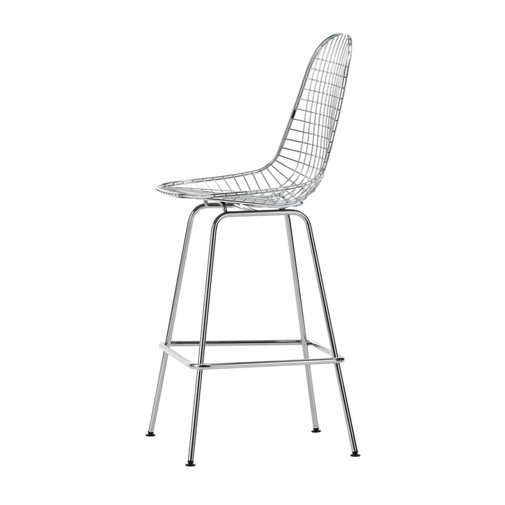 Eames Wire Chaise de bar, medium, chromée de Vitra
