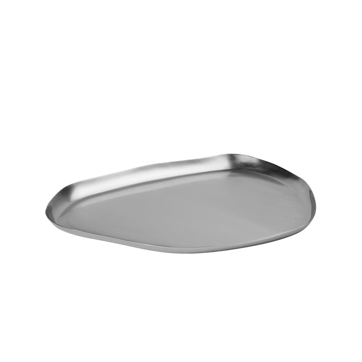 Broste Copenhagen - Mie Plateau de service, 27 x 34 cm, Silver Finish