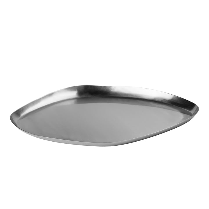 Broste Copenhagen - Mie Plateau de service, 32 x 39 cm, Silver Finish