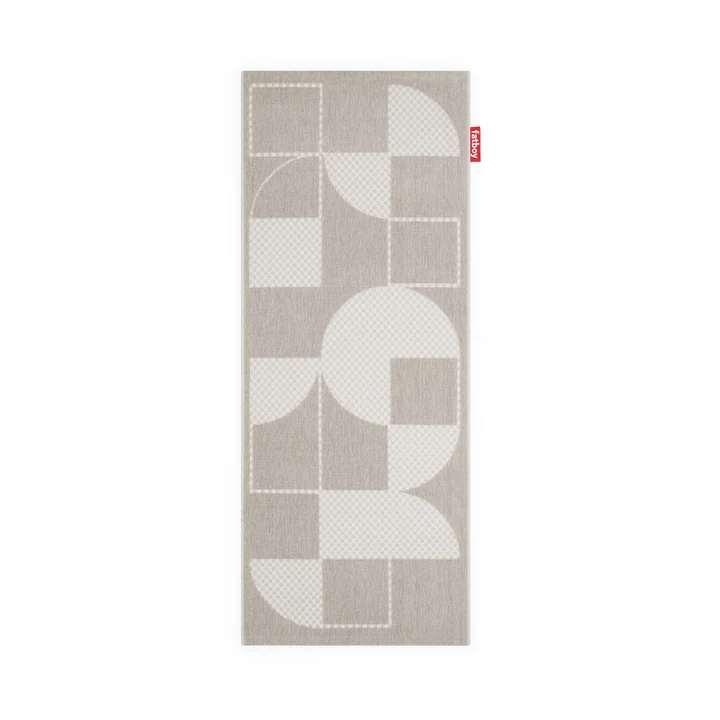 Fatboy - Carpretty Catwalk Jigsaw Tapis d'extérieur, 80 x 200 cm, crème / blanc