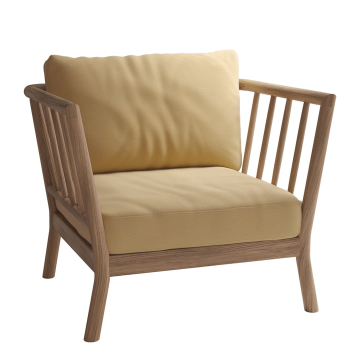 Skagerak Tradition Outdoor Lounge Chair, teck / jaune miel de Fritz Hansen