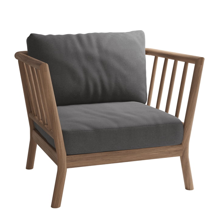 Skagerak Tradition Outdoor Lounge Chair, Teak / charcoal de Fritz Hansen