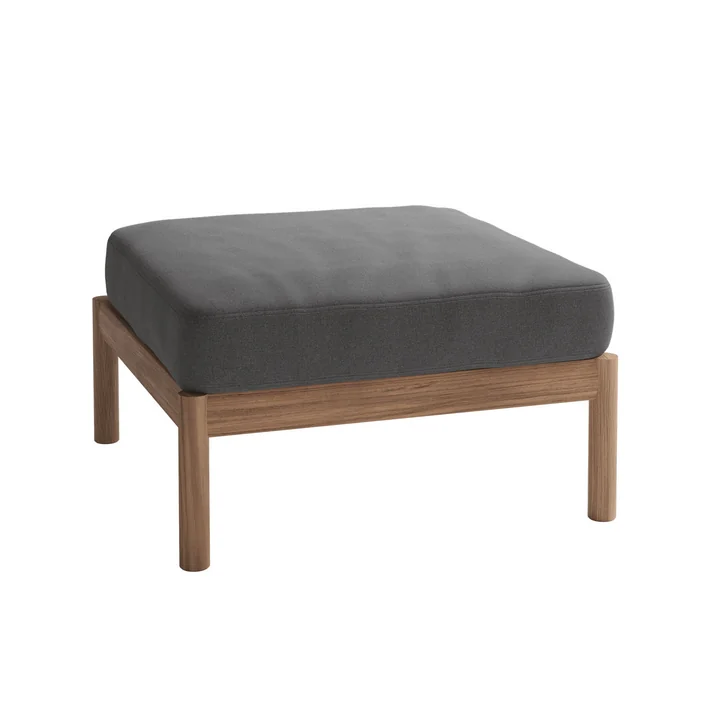 Skagerak Tradition Outdoor Pouf, Teak / charcoal de Fritz Hansen
