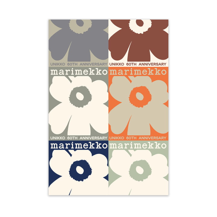 Unikko 60th Anniversary Poster, 70 x 100 cm de Marimekko