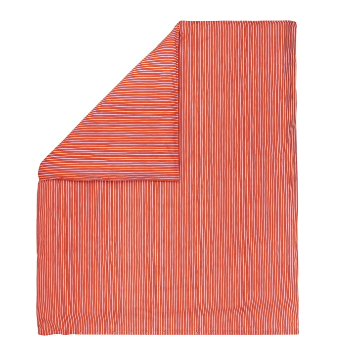 Piccolo housse de couette, 210 x 210 cm, orange chaud / rose de Marimekko