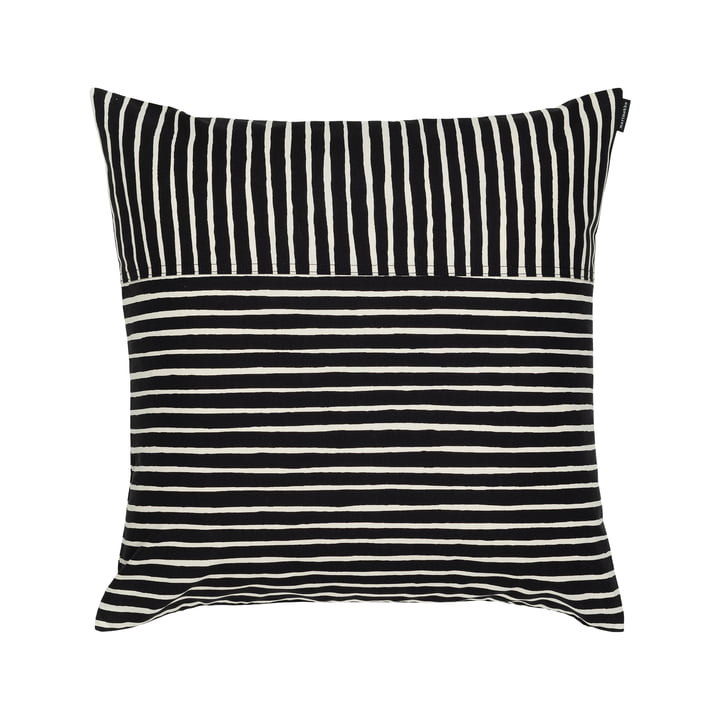 Piccolo housse de coussin, 50 x 50 cm, noir / cotton de Marimekko