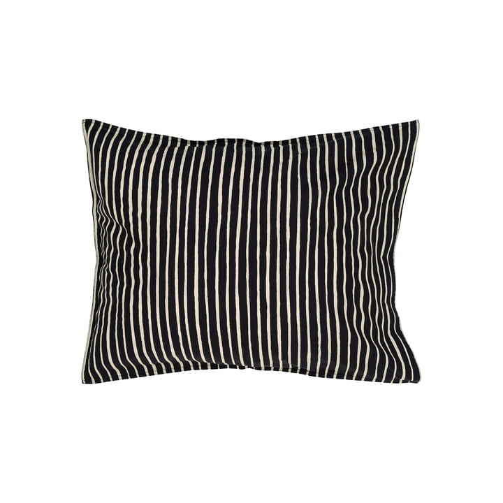 Piccolo housse de coussin, 50 x 60 cm, noir / blanc cassé de Marimekko