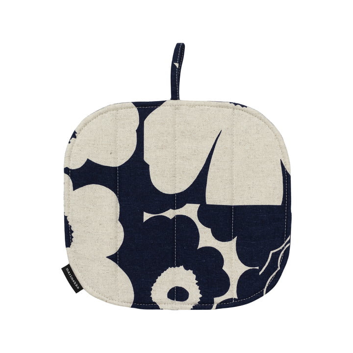 Unikko Kollaasi maniques, lin / marine foncé de Marimekko