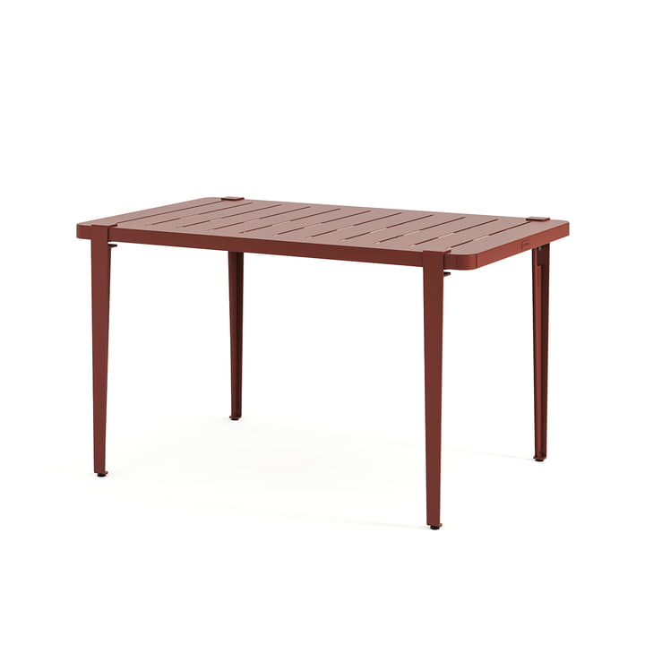 Table de jardin MIDI Collection, 130 x 80 cm, brick red de TipToe