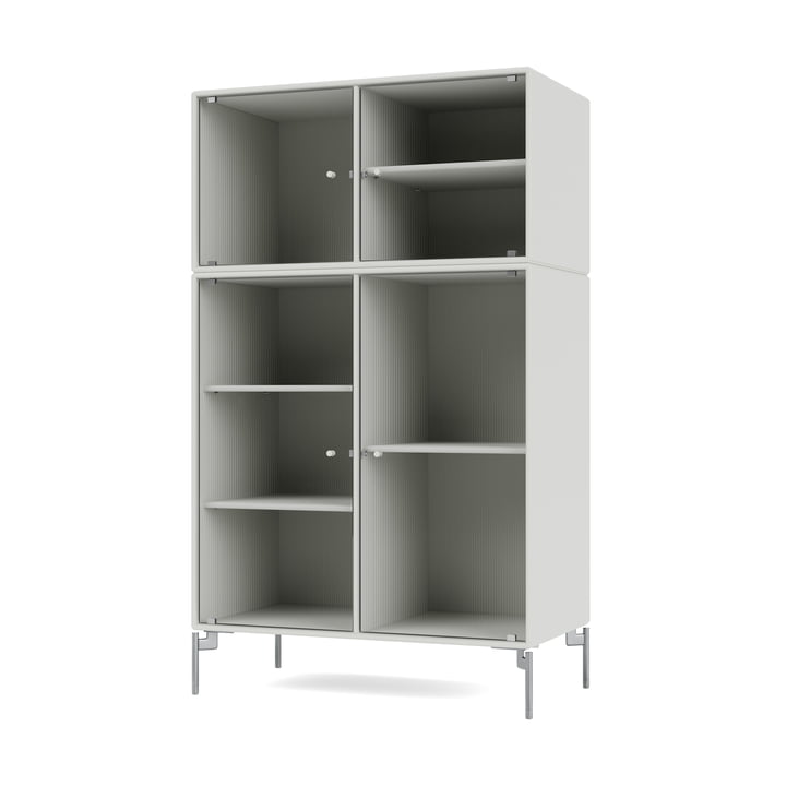 Ripple III Armoire vitrine, nordic / chrome de Montana