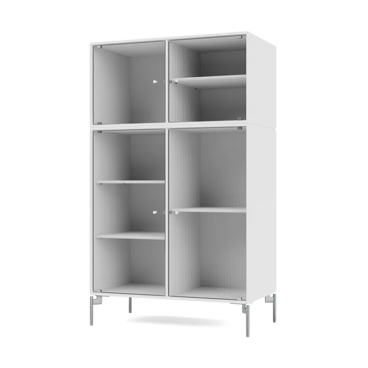 Ripple III Armoire vitrine, new white / chrome de Montana