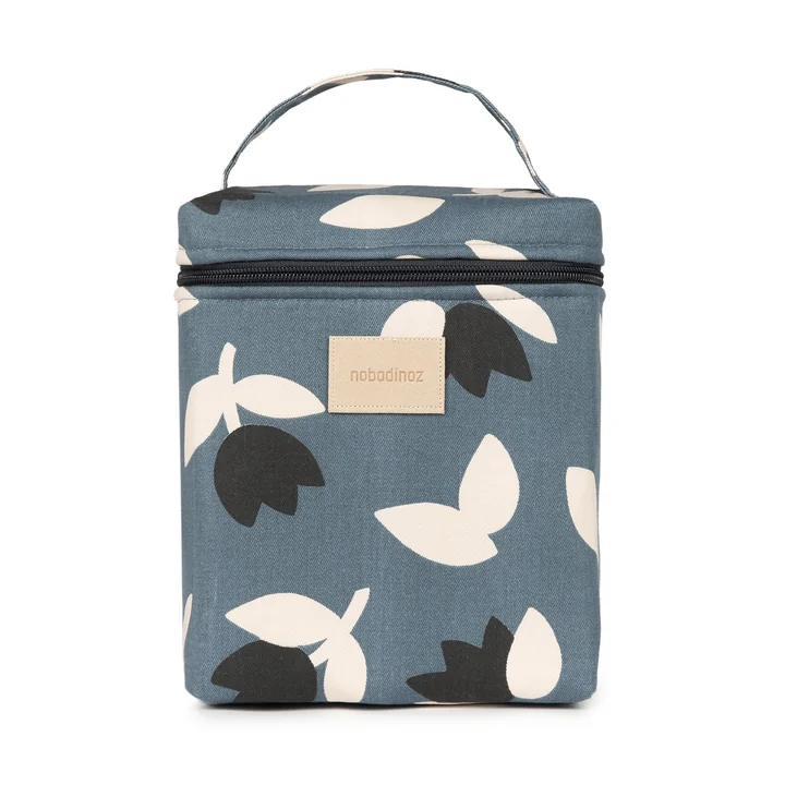Hyde Park Lunch Bag, blue black tulips de Nobodinoz