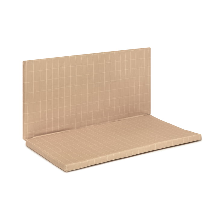 Matelas de jeu pliable, 100 x 100 cm, taupe grid de Nobodinoz