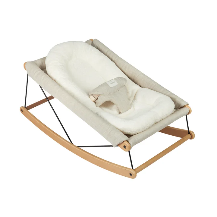 Growing Green Coussin pour transat, greige, naturel coton-éponge de Nobodinoz