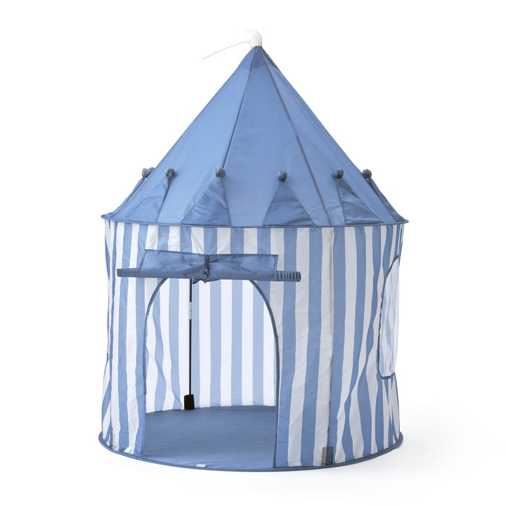Kids Concept - Star Tente de jeu, Ø 100 x H 130 cm, bleu rayé