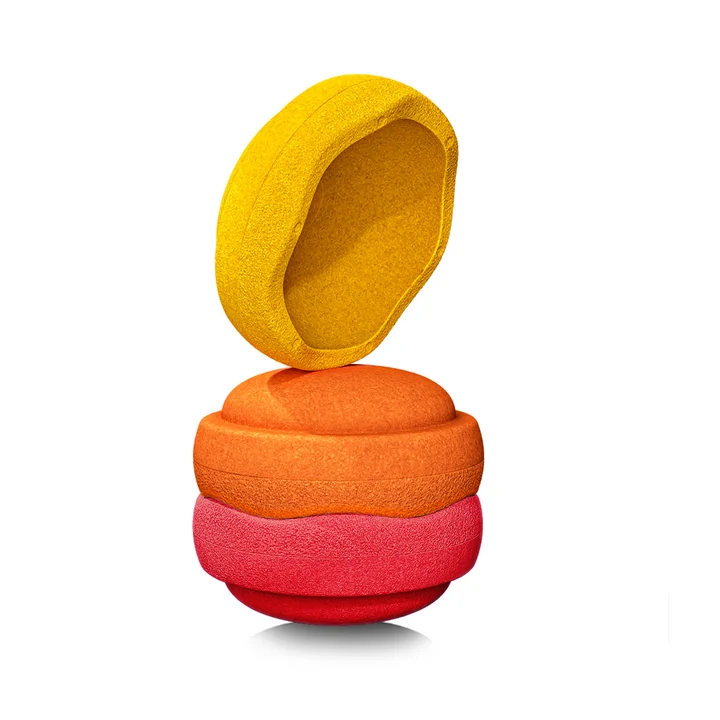 Stapelstein® - Original warm classic, red / orange / yellow (set de 3)