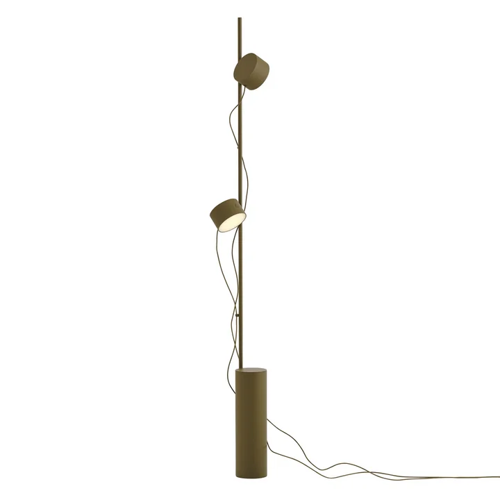 Muuto - Post Lampadaire LED, brun-vert