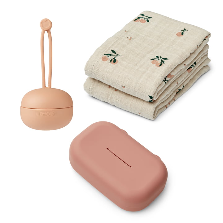 Liewood - Set cadeau pour bébé, rose foncé (4 pcs.)